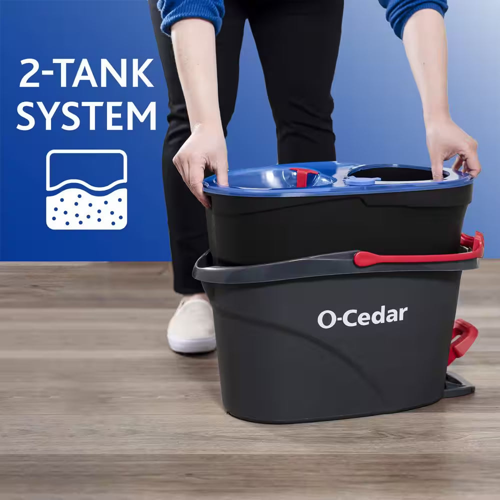 Rinseclean Clean Water Spin Mop and Bucket System Mop Head Replacement Promist MAX Spray Mop Outdoor Broom