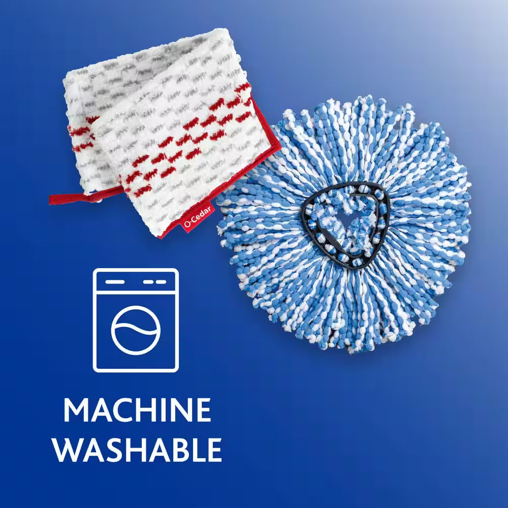 Rinseclean Clean Water Spin Mop and Bucket System Mop Head Replacement Promist MAX Spray Mop Outdoor Broom