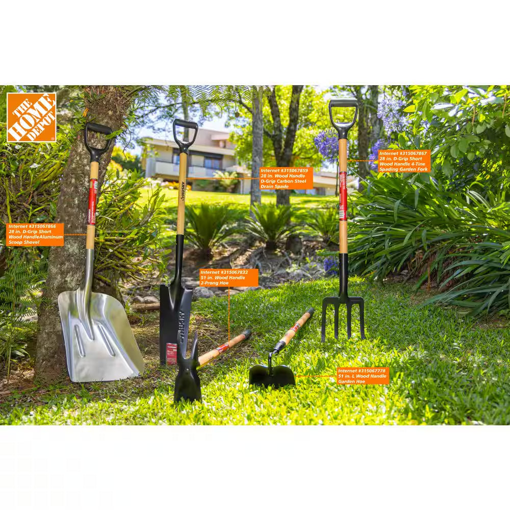 51 In. L Wood Handle Garden Hoe