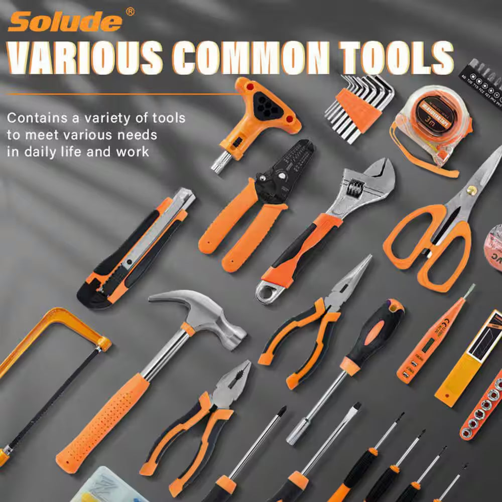 59-Piece Home Tool Kit, Household Basic Hand Tool Sets with Case