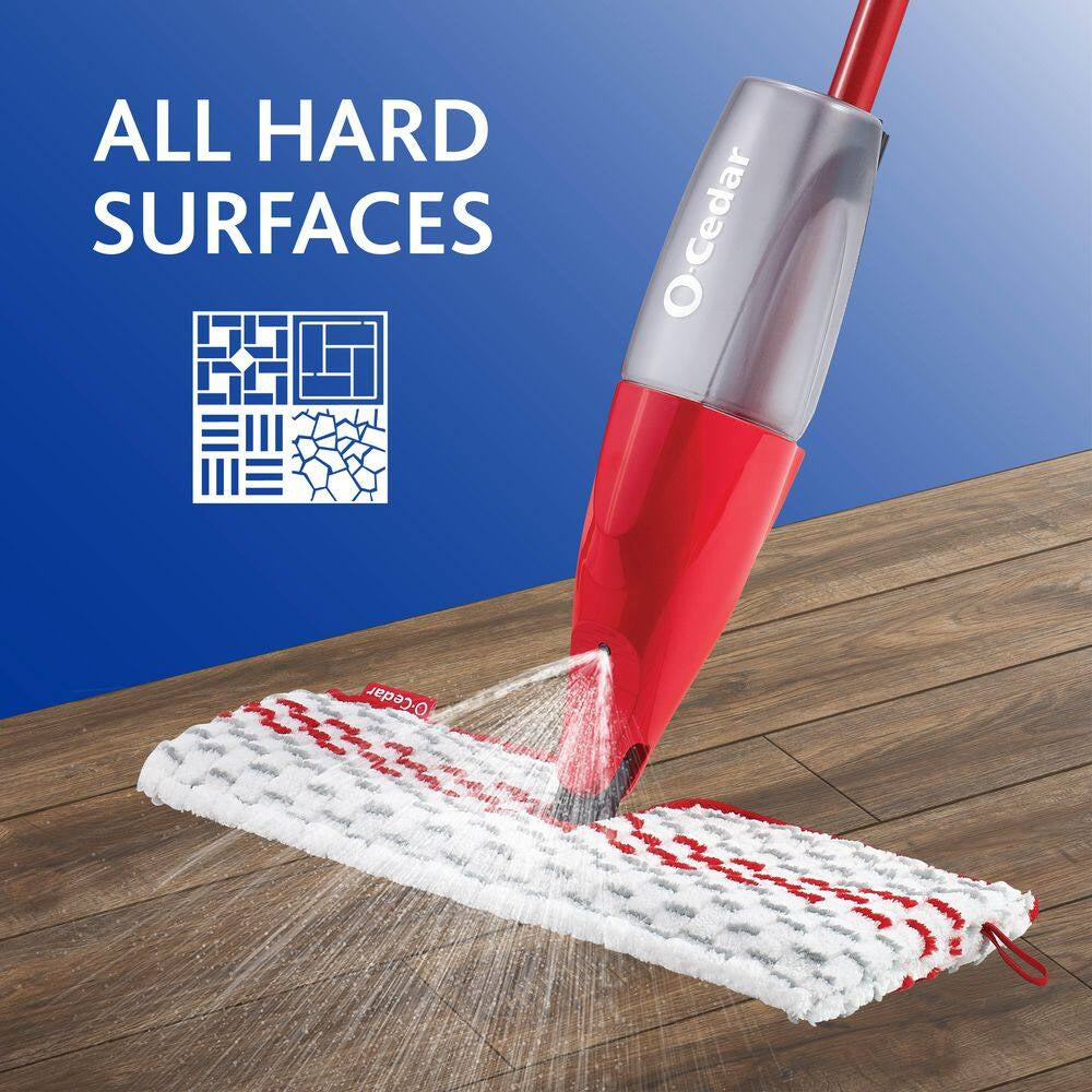 Rinseclean Clean Water Spin Mop and Bucket System Mop Head Replacement Promist MAX Spray Mop Outdoor Broom