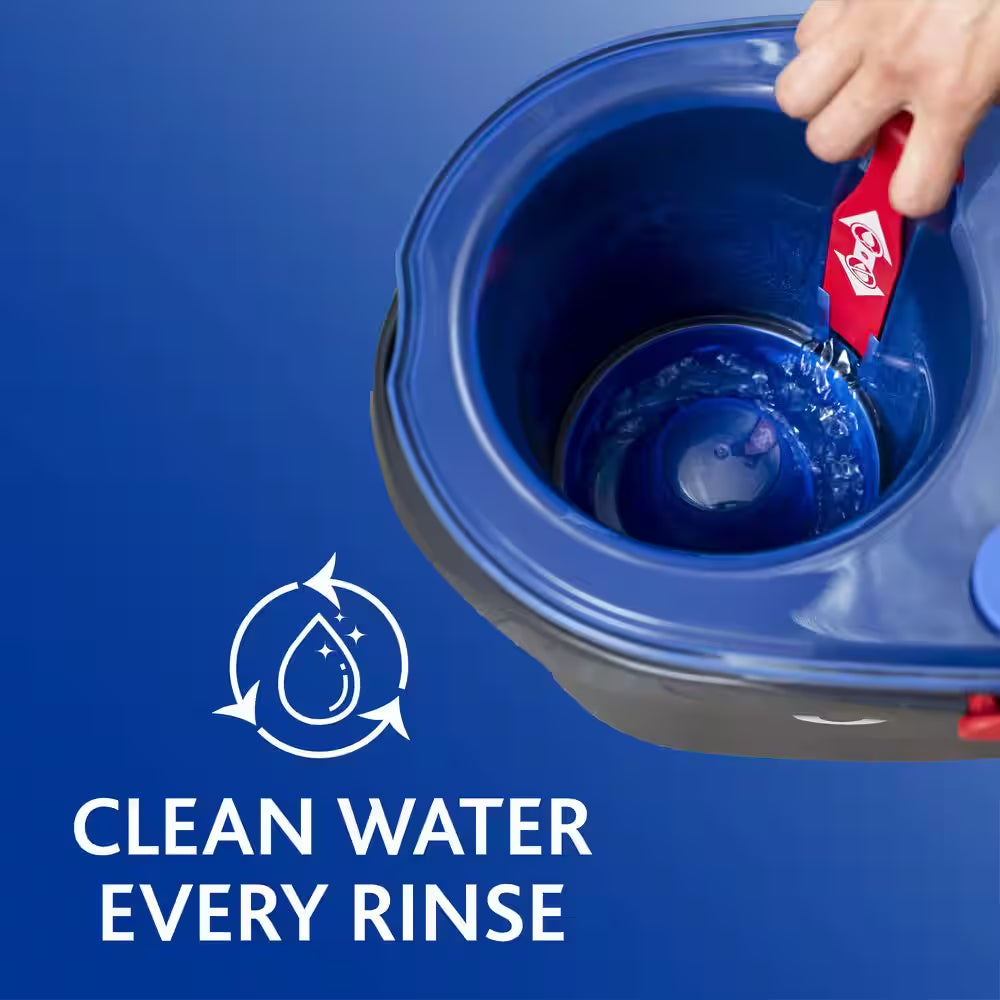 Rinseclean Clean Water Spin Mop and Bucket System Mop Head Replacement Promist MAX Spray Mop Outdoor Broom