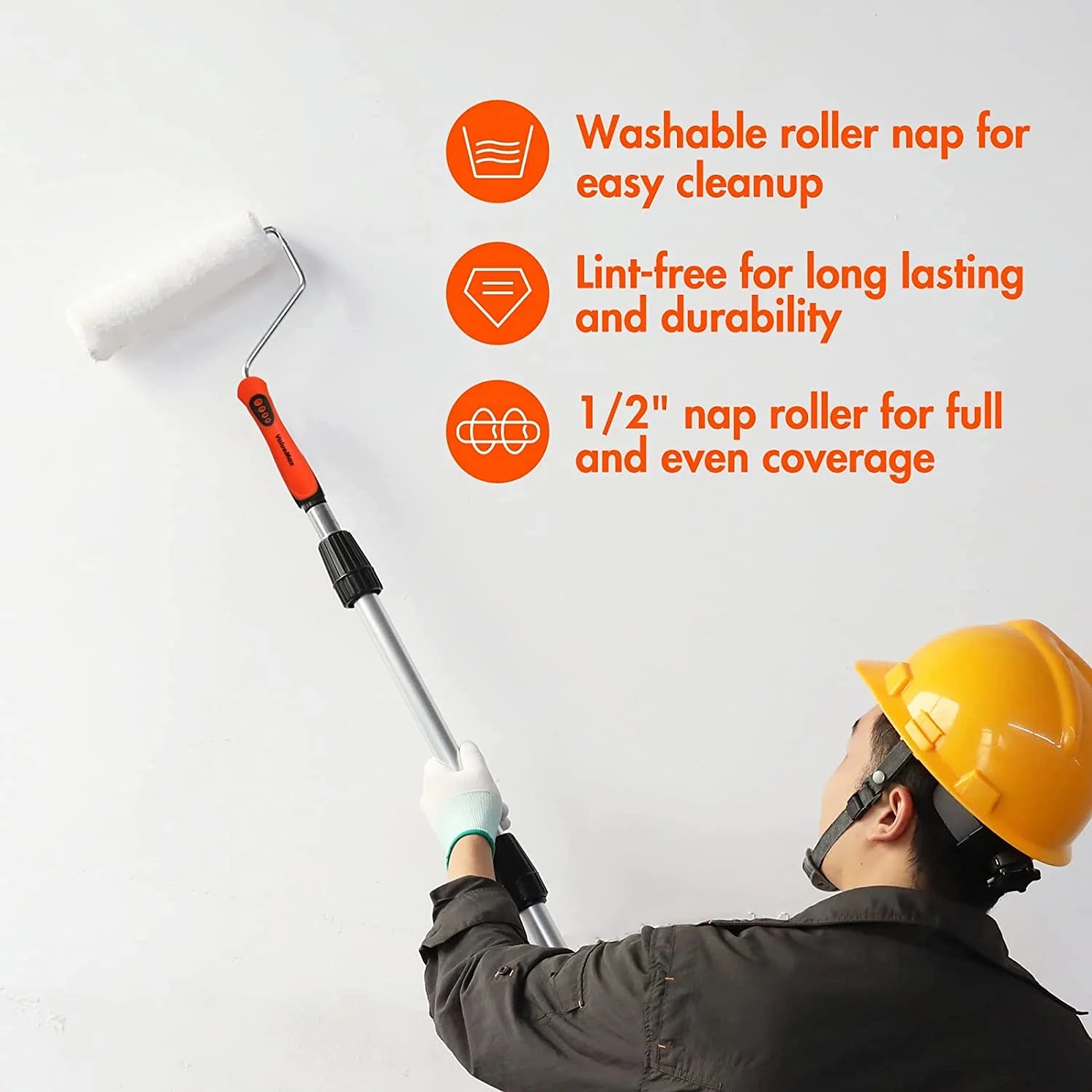 Paint Roller Kit, 16 Piece, Steel, Polyethylene