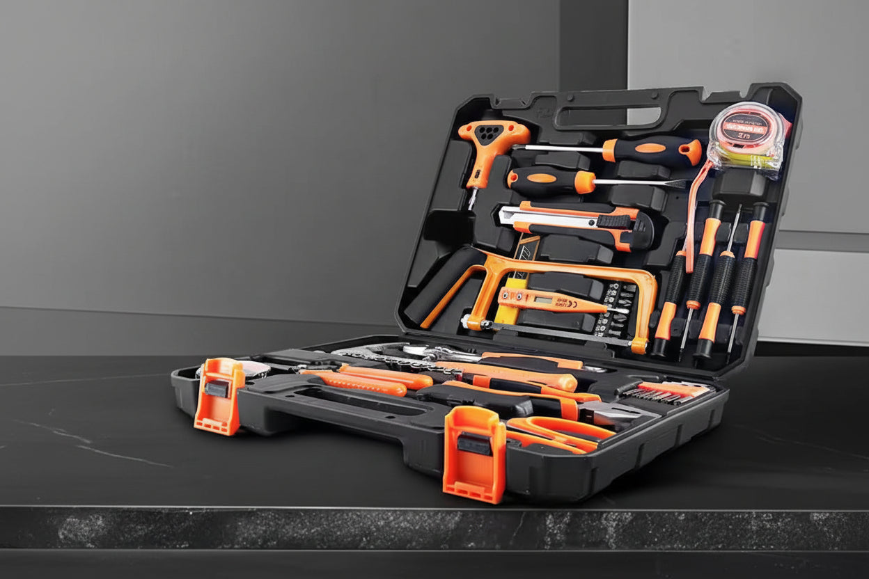 59-Piece Home Tool Kit, Household Basic Hand Tool Sets with Case