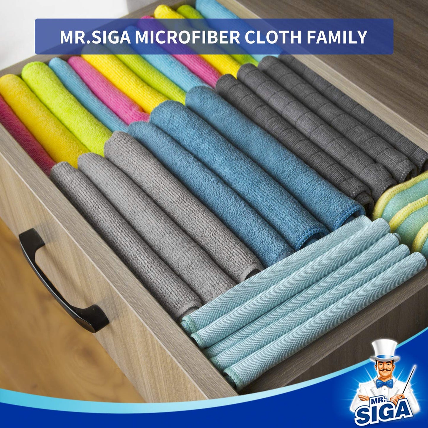 Microfiber Cleaning Cloth,Pack of 12,Size:12.6" X 12.6"